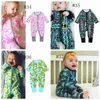 INS Bebek Tulum Pamuk Boy Pijama Uzun Kollu Bebek Kız Tulumlar Kalp Muz Baskılı Pijama Bebek Giyim 37 Tasarımlar DHW1700