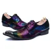 Projektant Multicolor Zamszowe Skórzane Mężczyźni Oxford Buty Duży Rozmiar Wedding Party Dress Shoes Sented Toe Men Buts But