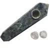 Groene Malachiet Quartz Rookpijp Crystal Stone Wand Point Sigaren Pijpen met 3 Metalen Filters voor Gezondheid Roken