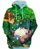 Otoño Sudadera con capucha Hombres Sudadera 3d Spirited away Top Coat Outwear Anime Fans Colección Sudaderas con capucha Chic Jersey S5XL Mujer Jumper 3d H2216032