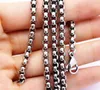 wholesale Jewelry 10pcs Lot hot selling stainless steel silver trendy 3mm Box- Rolo Link chain necklace Fashion Jewelry 18-32''