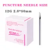 100PCs Body Piercing Needles Steriliserade stål Piercing Nålar 12g 14g 16g 18g 20g Tillförsel