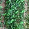 120m/lot Home Wall Decor Artificial Silk Plastic Ivy Vine Hanging Plant Garlands Craft Supplies For Xmas Wedding Festival Decor