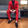 Trajes de boda para hombre 2019 Trajes rojos para hombre Oranje Pak Heren Royal Blue Party DJ Traje de escenario Terno Slim Fit White Tuxedo