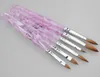 6st/SET 2#/4#/6#/8#/10#12# Kolinsky Sable Brush Pen Akryl Nail Art Builder Brush Design för akryl nagelborstar set