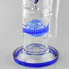 15 -calowy recyklingowy szklany bong z obracającym się kołem wiatru, plastrem miodu i „filtrem gwiazd” - staw żeńskim 18 mm