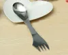 Multifonction 3 in1 Acier Inoxydable Spork Cuillère Couteau Fourchette Couverts Ustensile Vaisselle Camping En Plein Air Pique-Nique Gadget