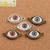 Liga Mal Eye Hamsa Conector Encantador Loose Beads 60 pçs / lote 5 Cores Antiguidade Prata / Bronze para Pulseira de Amizade L1662