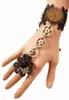 Gratis nytt mode Vintage Black Lace Armband Kvinnors Steam Engine Gear Hand Ornamenter Band Ring Snygg Klassisk Elegant