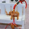 wooden elephant keychain