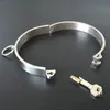 New Stainless Steel Neck Collar Bondage Lock Slave BDSM Restraints Posture Collar Adults Games Products Sex Toys For Couples Y18100702