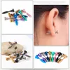 10 couleurs Corps Bijoux Piercings titane acier Vis boulon Ventre Anneaux Langue Lèvres Piercing Boucles D'oreilles 60 pcs T1C137