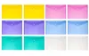 Cartella colorata Borsa per documenti in plastica trasparente Borsa per documenti classificata con bottone a pressione A4 Organizzatore di cancelleria per ufficio