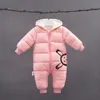 HYLKIDHUOSE 2018 Winter Baby Girls Boys Rompers Infant Newborn Jumpsuits Hooded Warm Windproof Thicken Toddler Children Costume