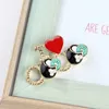 Neue Herz Brosche Frauen Brief Coco brosche Anzug Revers Pin für Frauen Mode Schmuck Geschenk für Liebe