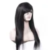 Perucas dianteiras de renda reta da Mal￡sia com cabelos de beb￪ 130% Remy Human Hair Wig para mulheres