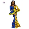 2019 saia africana conjuntos para as mulheres Dashiki Bazin Riche Patchwork 2 peças conjuntos flor ruffles roupas tradicionais africanas wy2351