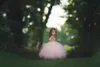 Платья розово -золотые блестки с румянными цветочными девочками платья пачка пухлая юбка маленькая малыша младенца свадебные платья для вечеринки