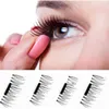 4 sztuk / Pairs Magnetyczny rzęsy Przedłużanie Eye Beauty Makeup Akcesoria Miękkie Włosy Rzęsy Magnetyczne Dropship Fałszywe Rzęsy