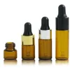 50 stks / partij 3ML Mini Lege Druppelfles Draagbare Aromatherapie Esteniale olieflessen met glazen oogdruppel