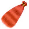 Silky Straight перуанской оранжевого человеческих волос Weave Связка 3шт Lot Virgin Extensions волос Pure Orange Цвет волос Human Bundle предложение