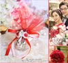 Nowy Ślub Favors Acrylic Silver Swan Sweet Wedding Gift Obywiście Candy Box Candy Pudełko Pudełko Ślubne Posiadacze