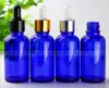 Wholesale 440pcs/lot Blue Glass bottles Dropper Bottles With Black Gold Silver Cap , Essential oil bottles 30ml Free Shipping