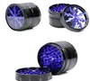 Metal Tobacco Smoking Herb Grinders 4 Layers Aluminium Alloy Lighting Grinders With Clear Top Window 63mm 12 Colors WX9-792