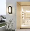 Outdoor LED Wall Lamp 18W White/Warm Light Aluminum Surface Mounted Rectangle Shape