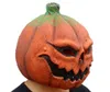 Halloween pumpa huvud latex mask cosplay kostym tillbehör rolig mask fest pranks unisex mask gratis frakt