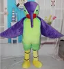 2018 Costume de mascotte d'oiseau vert chaud de haute qualité pour adulte à porter