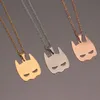 Everfast 10pc/Lot Bats Pendants Necklaces Stainless Steel Cute Mask Charms Choker Necklace Women Girls Doctor Christmas Gift Jewelry