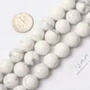 8mm Round White Howlite Beads Natural Stone Beads DIY Loose Beads For Jewelry Making For Bracelet Making Strand 15"