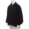 Vintage Renaissance Hommes Chemise Médiévale Poète Pirate Costume Vampire Colonial Gothique À Lacets Blanc Noir Tops XS-XL