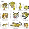 10 Kinds of Tiger Embroidered Patches for Clothing Iron on Transfer Applique Patch for Jacket Jeans DIY Sew on Embroidery Badge240Y