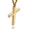 Cross Ketting voor Mannen Nieuwe Mode Hoog Gepolijst Rvs Goud Kleur Kruis Hanger Ketting Mannelijke Goedkope Sieraden