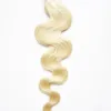Tape i mänskliga hårförlängningar 100g kroppsvåg 613 Blont Virgin Hair 40pcs Adhesive Osynlig grossist Remy Tape Hair Extensions