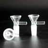 Smoking Glass Bow Pour bong complice fumer du tabac 14mm 18mm bol à joint mâle 5mm verre capiteux slide ash catcher bol en verre avec poignée