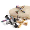 10 color Body Jewelry Piercings titanium steel Screw bolt Belly Rings Tongue Lip Piercing Stud earrings 60pcs T1C137