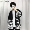 2018 년 여름 남성 기모노 일본 의류 가로류 캐주얼 Kimonos 재킷 하라주쿠 일본 스타일 카디건 outwear