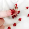 Mooie Druppel Olie Aardbei Bedels voor Vrouwen Ketting Armbanden Oorbellen DIY Maken Accessoires Handgemaakte Emaille Fruit Charm