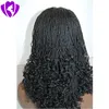 200Density volle kurze Kinky Twist synthetische Perücke für schwarze Frauen brasilianische volle Lace-Front-Zopfperücken mit lockiger Spitze und natürlichem Haaransatz
