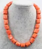 Orange Koralle Barocksäule 10–16 mm Halskette 18 Zoll Naturperlen Großhandel Rabatte FPPJ 16–20 mm