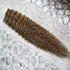 Dubbeldragen djup lockig hud väftband hårförlängningar 100g 40pcs tejp i mänskligt hår-förlängningar-lim Virgin brasiliansk hårfri frakt