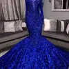 Luxe kralen pailletten prom dresses kant applique hoge hals lange mouw avondjurken stijlvolle Dubai arabia vestidos de fiesta feestjurk