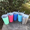 12ozステンレススチールタンブラー子供蓋とわらミニコーヒーマグカップ350mlワイングラス子供幼児カップ