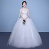 Red White Train VintageWedding Dress 2018 Vestidos De Novia Elegant Boat Neck Lace Gown Appliques Flower Veil Simple Princess