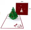 10pcs / lot 크리스마스 3D 카드 인사말 초대장 카드 새해 선물 카드를위한 선물 Papercraft 크리스마스 장식 도구 파티 공급