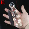 Big Pyrex Vidro Vibrador Vidro Pênis Artificial Dick Dupla Terminou Enorme Longo Cristal Vibrador Pênis Anal Beads Butt Plug Produtos Sexuais Y185355617