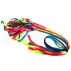 Rainbow Pet Dog Collar Harness Leash 120cm Soft Walking Harness Lead Colorful and Durable Traction Nylon Rope GGA832